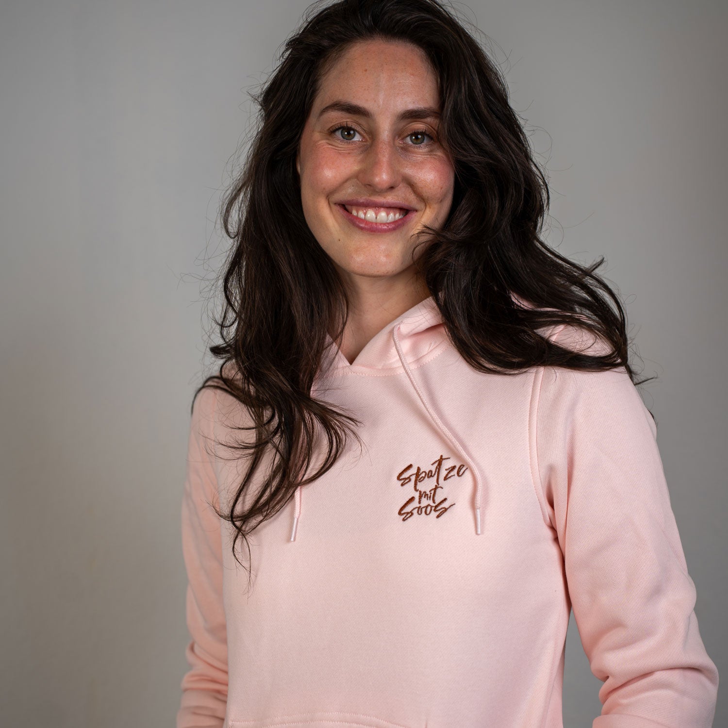 Damen Hoodie "Spatzemitsoos" + Hochdeutsch
