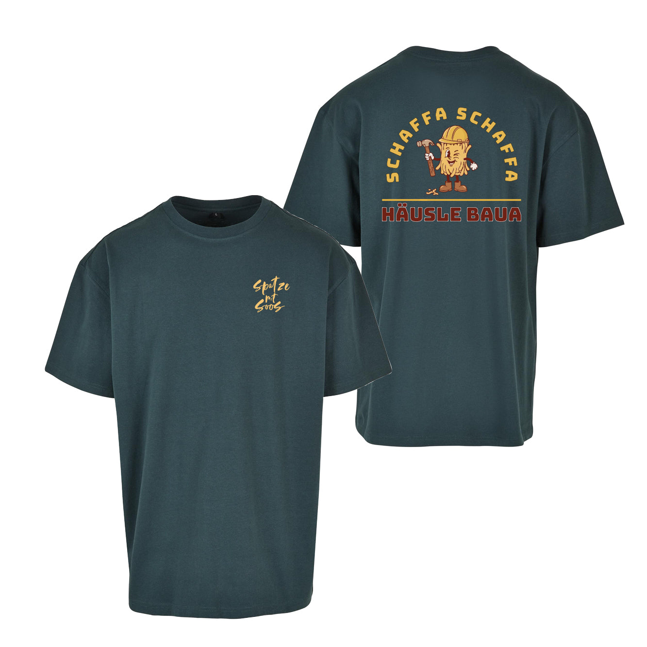 Unisex T-Shirt Oversize "Spatzemitsoos" + Häusle