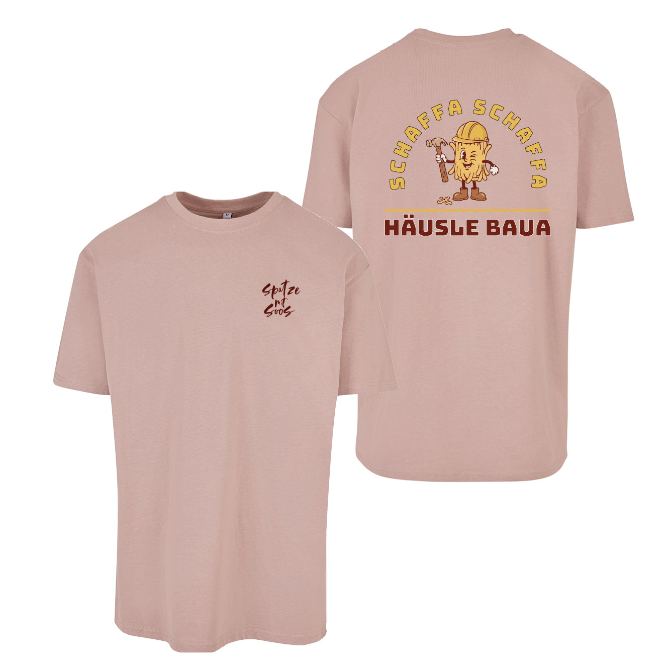 Unisex T-Shirt Oversize "Spatzemitsoos" + Häusle
